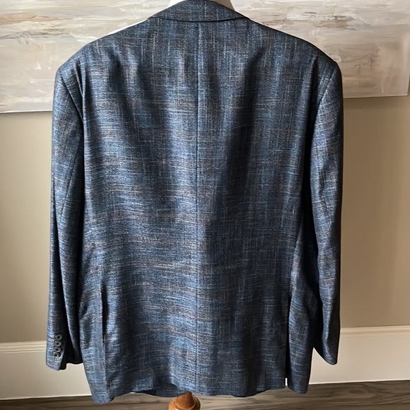 Jack Victor blue/brown single breasted sport coat - Picture 2 of 13